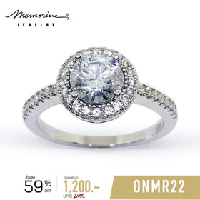 ONMR22 : แหวนเงินแท้ 925 ฝังเพชรโมอีส