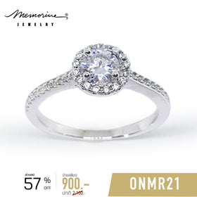 ONMR21 : แหวนเงินแท้ 925 ฝังเพชรโมอีส