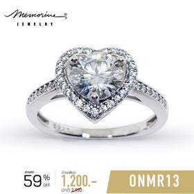 ONMR13 : แหวนเงินแท้ 925 ฝังเพชรโมอีส