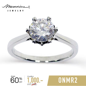 ONMR2 : แหวนเงินแท้ 925 ฝังเพชรโมอีส