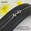 SL5078 : สร้อยข้อมือเงินเเท้ 925 ฝังเพชรสวิส(CZ)