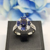 R1198011-2 : แหวนเงินแท้ 925 ฝัง Blue Sapphire