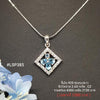 LSP385-1 : จี้เงินแท้ 925 ฝัง Blue Topaz