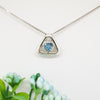 PV112  : จี้เงินเเท้ 925 ฝัง Blue Topaz