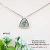 PV112  : จี้เงินเเท้ 925 ฝัง Blue Topaz